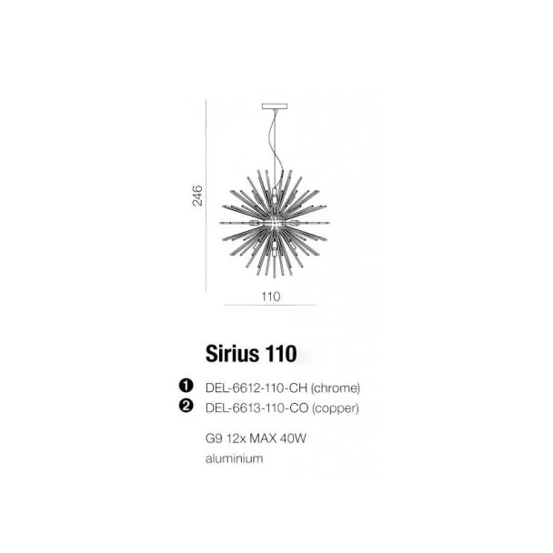 AZZARDO AZ2121 Sirius Stick 110 (copper)