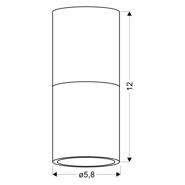 CANDELLUX 2282862 LAMPA SUFITOWA TUBA 1X50W GU10 DREWNIANY+CZARNY ŚR. 5,8 CM
