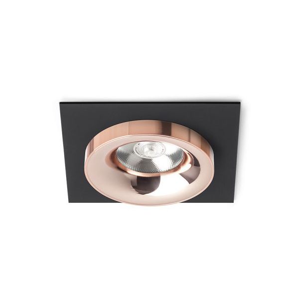 RENDL R13253 SHARM SQ I wpuszczana czarna miedź/miedź 230V LED 10W 24° 3000K