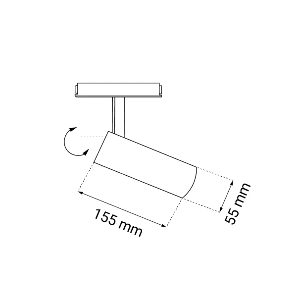 ANTIGO Spot magnetyczny Komassa (system Komatsu) - Biały - 48V 15W 1200lm (55 mm) 3000K 6625