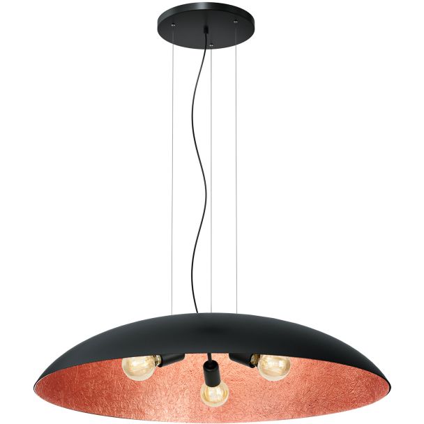 LUMINEX 1632 żyrandol flat (dia 1000) black/copper 1