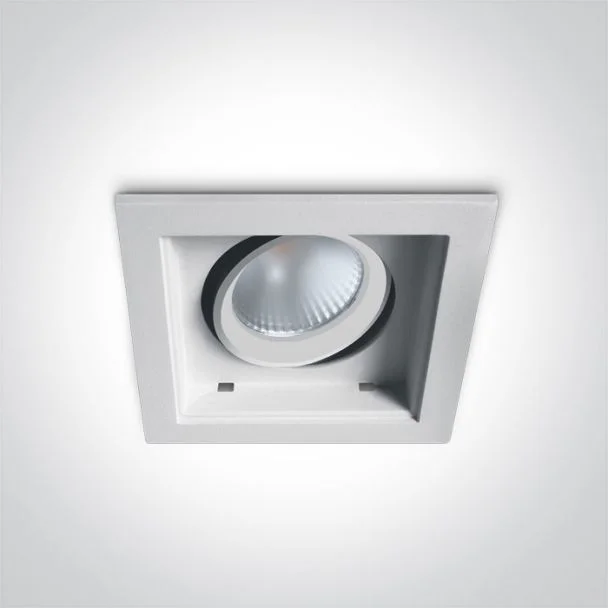 ONE LIGHT 51112H/W/W Zagora biały wpust z wymiennymi pierścieniami COB LED 3000K 12W