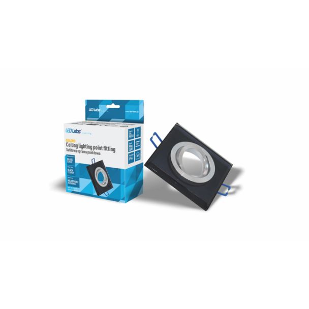 LED LABS 20-0000-19 Oprawa sufitowa QUADRO szklana KWADRAT Czarna
