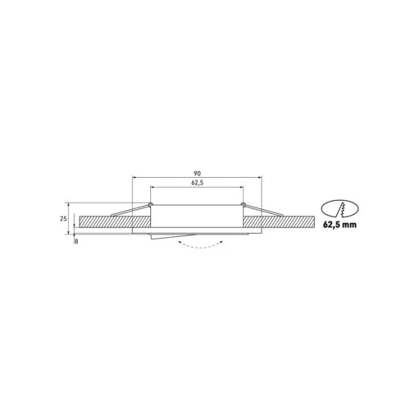 LED LABS 20-0000-19 Oprawa sufitowa QUADRO szklana KWADRAT Czarna