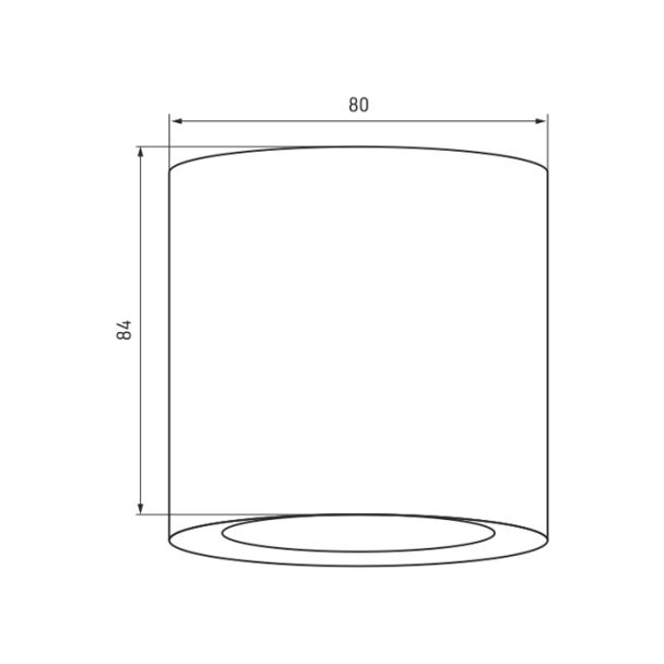 LED LABS 20-0002-00 Oprawa sufitowa natynkowa LUNA okrągła stała czarna