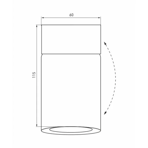 LED LABS 20-0002-06 Oprawa sufitowa natynkowa LUMI obrotowa czarna
