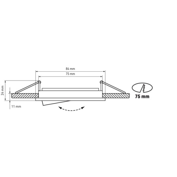 LED LABS 20-1110-35 Oprawa sufitowa RICO odlew okrągła ruchoma mat. biała