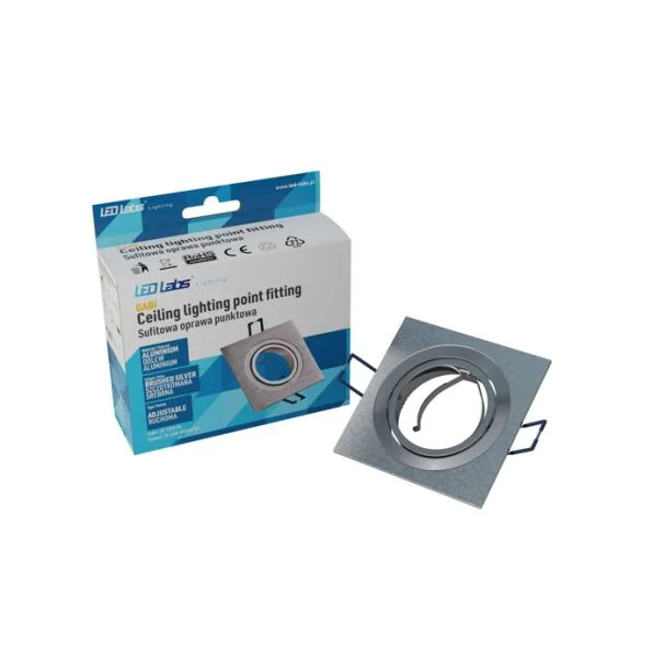 LED LABS 20-1320-06 Oprawa sufitowa GABI kwadrat ruchoma srebrna szczot.