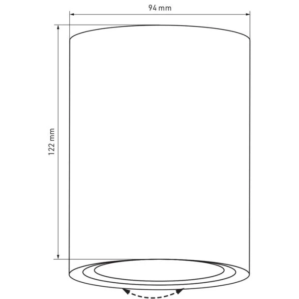 LED LABS 20-2210-27 Oprawa sufitowa natynkowa TUBE okrągła czarna