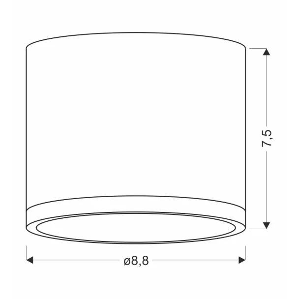 CANDELLUX 2275956 TUBA LAMPA SUFITOWA 9W LED 8,8/7,5 CZARNY+ZŁOTY MAT 4000K