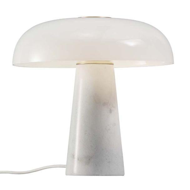 DESIGN FOR THE PEOPLE 2020505001 Lampa stołowa GLOSSY E27 15W Marmur Biały