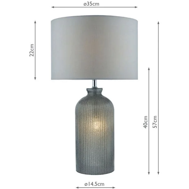 DAR PAM4239 PAMPLONA TL DUAL LIGHT GREY GLASS CW SHD