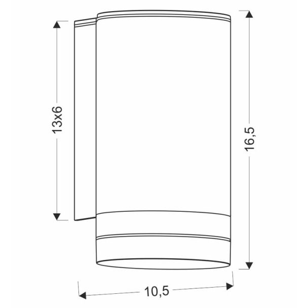 CANDELLUX 21-32393 Senecio lampa ogrodowa elewacyjna tuba+ring 10,5x16,5cm czarny 1x35W GU10 IP44
