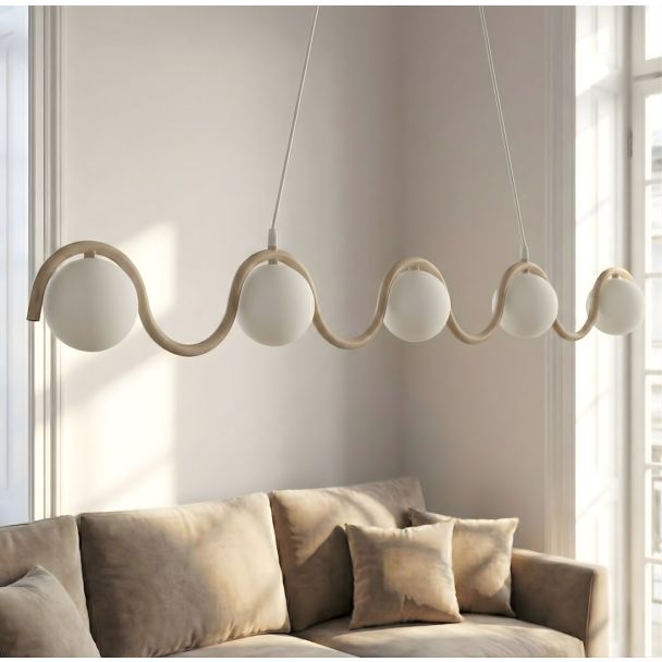 EMIBIG 1664/5 SINUS 5 MOKKA LAMPA WISZĄCA