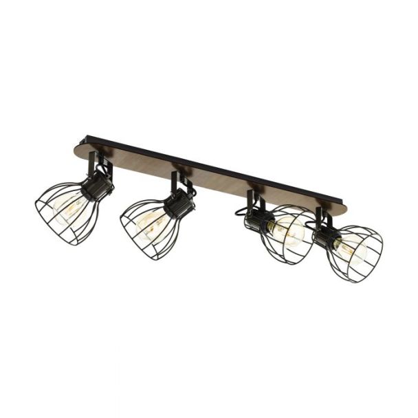 EGLO 98137 LAMPA SAMBATELLO SPOT BALKEN/4 SILBER/D-BRAUN SAMBATELLO