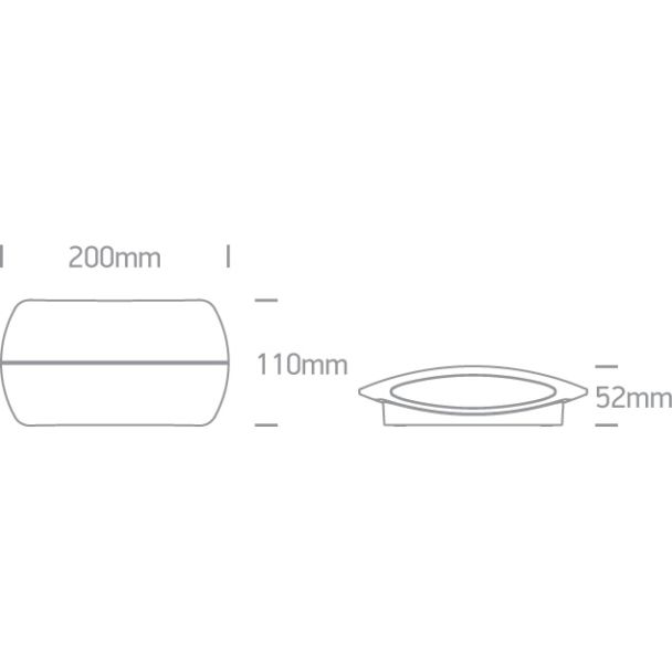 ONE LIGHT 67378A/AN/W Tarsina 2 kinkiet antracyt LED 3000K 2x6W IP54
