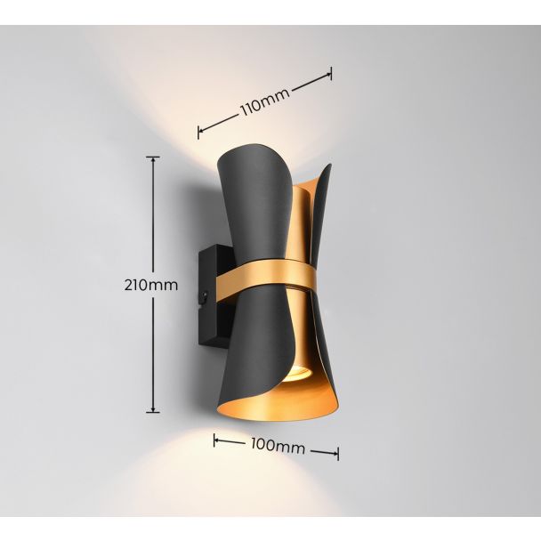 TRIO COAT 218600280 lampa ścienna