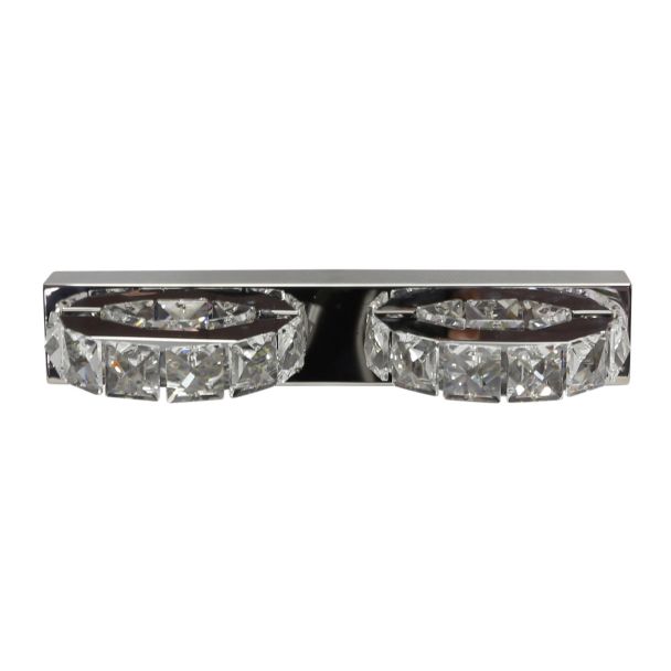 CANDELLUX 22-45300 SHIPI KINKIET 2X3W LED KRYSZTAŁKI STAL NIERDZEWNA