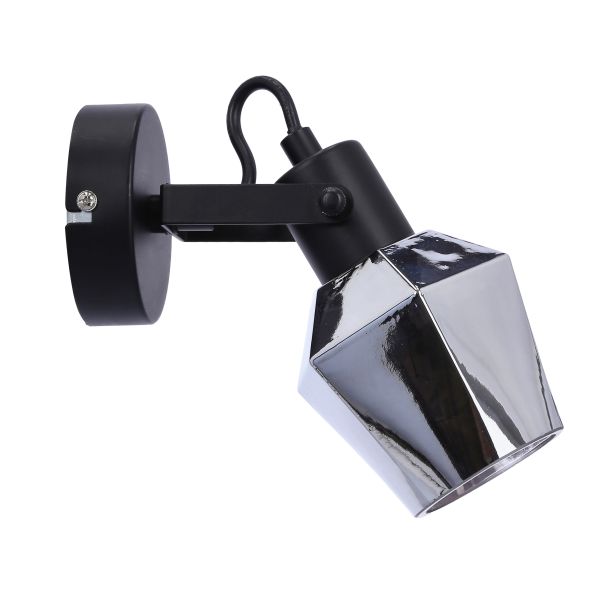 CANDELLUX 91-13347 RANDI LAMPA KINKIET CZARNY MATOWY 1X15W E14 KLOSZ DYMIONY