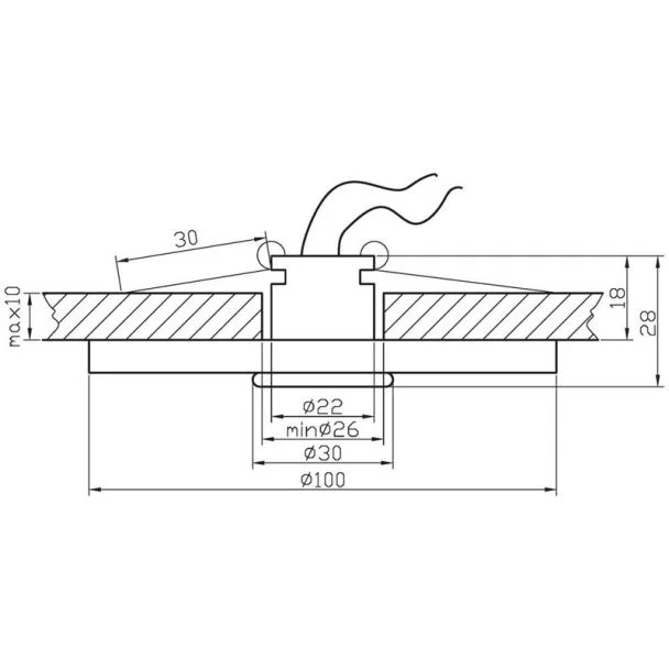 CANDELLUX 2208948 OPRAWA PUNKTOWA PO-03 CH/SN G4 CHROM+SATYNA NIKIEL OPRAWA PUNKTOWA