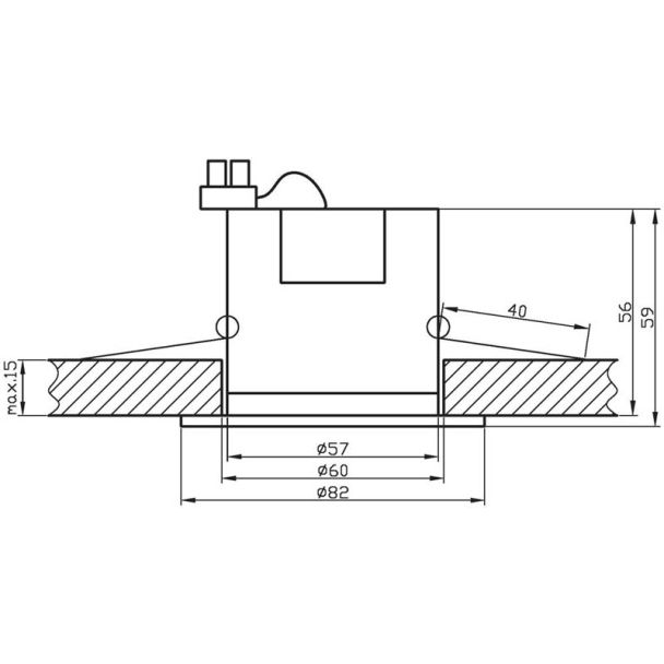 CANDELLUX 2211401 OPRAWA STROPOWA STAŁA SM-02 WH GU10 BIAŁY 230V