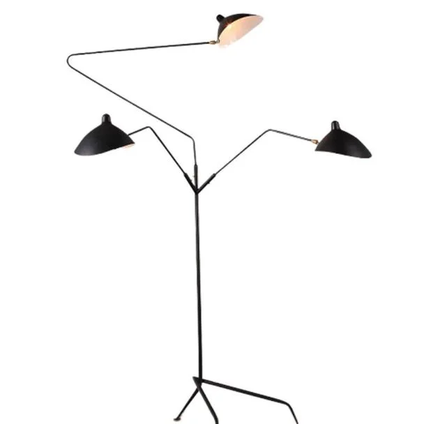 Step into Design F8703 Lampa stojąca CRANE-3F czarna 210 cm
