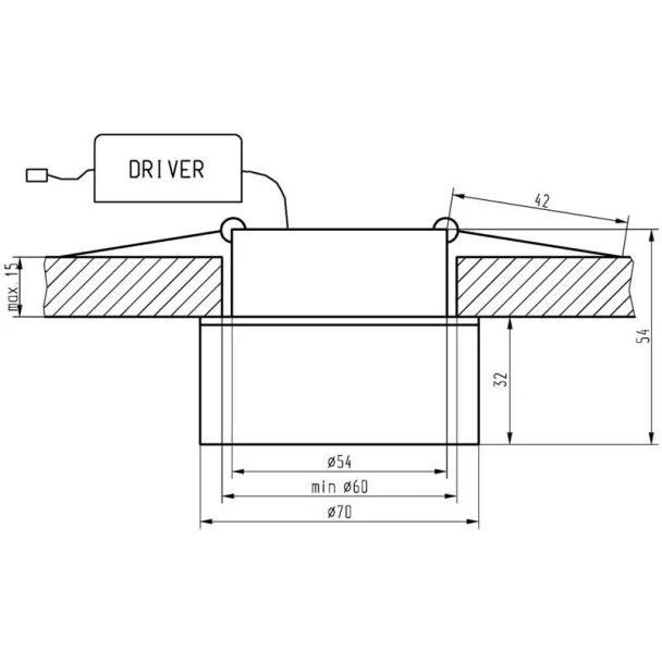 CANDELLUX 2227450 OPRAWA STROPOWA STAŁA OKRĄGŁA SAK-01 AL/TR LED 3W LED 230V SZKŁO AKRYLOWE TRANSP