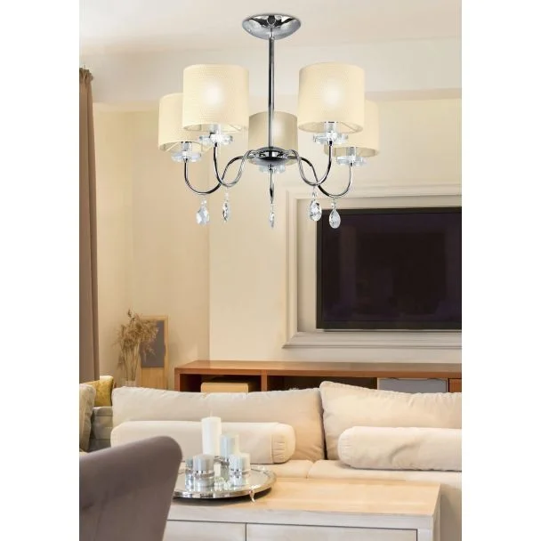 CANDELLUX 35-11671 ESTERA ZWIS 5X40W E14 CHROM