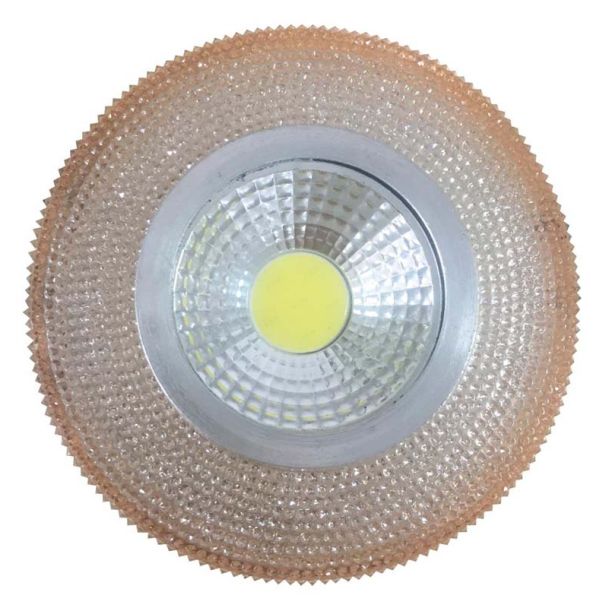 CANDELLUX 2240305 OPRAWA STROPOWA STAŁA OKRĄGŁA SAK-04 AL/AM 5W LED COB 230V SZKŁO AKRYLOWE BURSZT
