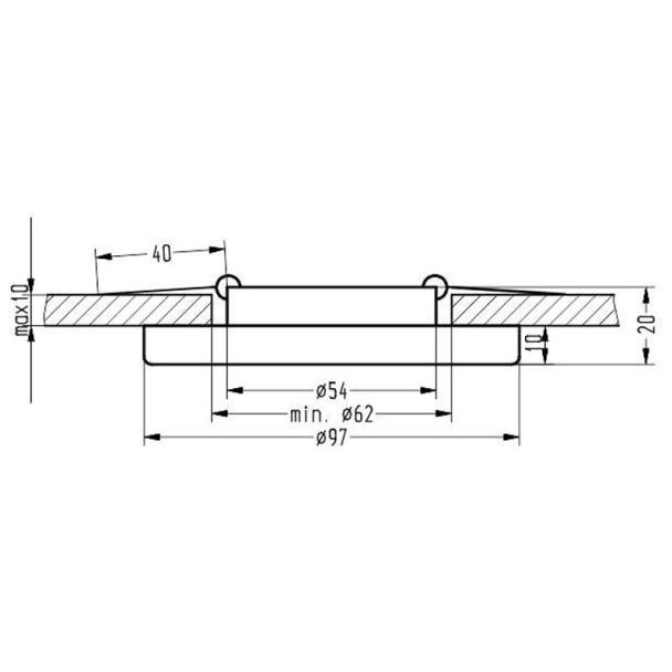CANDELLUX 2240305 OPRAWA STROPOWA STAŁA OKRĄGŁA SAK-04 AL/AM 5W LED COB 230V SZKŁO AKRYLOWE BURSZT