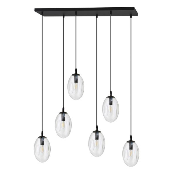 EMIBIG 1265/6 LAMPA SUFITOWA ASTRAL 6 BL TRANSPARENT