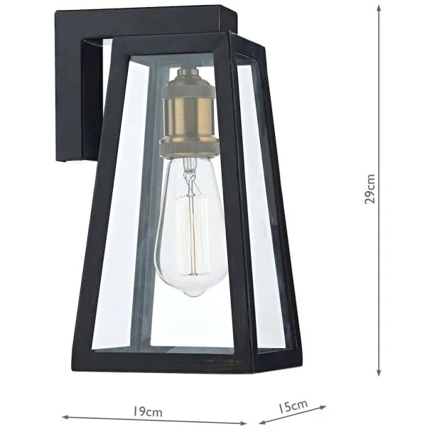 DAR DUV1522 DUVAL 1LT WB DOWN/LT BLK IP43