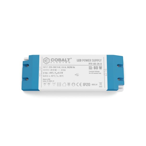 LED LABS 23-0001-22 Zasilacz meblowy LED CobaltElectro PFV 24V 60W IP20 B