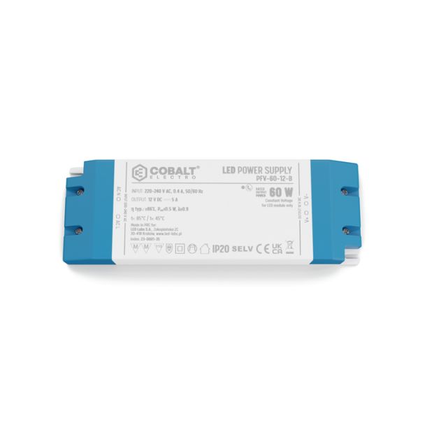LED LABS 23-0001-35 Zasilacz meblowy LED CobaltElectro PFV 12V 60W IP20 B