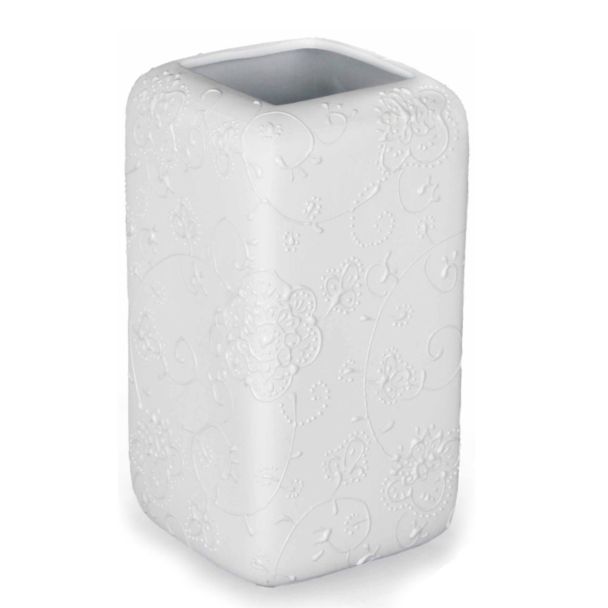 Artehome L8145-B Wazon biały kwadratowy 24 cm