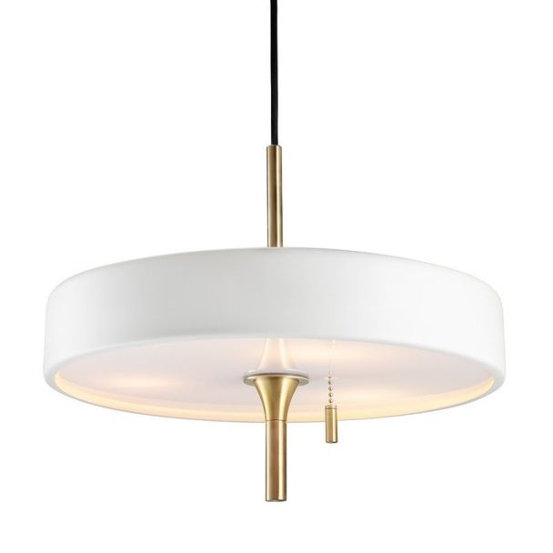 Step into Design MP8872 white Lampa wisząca ARTDECO biało - złota 35 cm