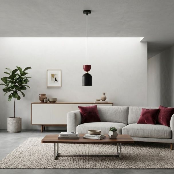 EMIBIG 1737/1B GAUDI 1 BLACK BURGUNDY Lampa wisząca