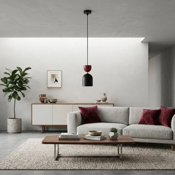 EMIBIG 1737/1B GAUDI 1 BLACK BURGUNDY Lampa wisząca