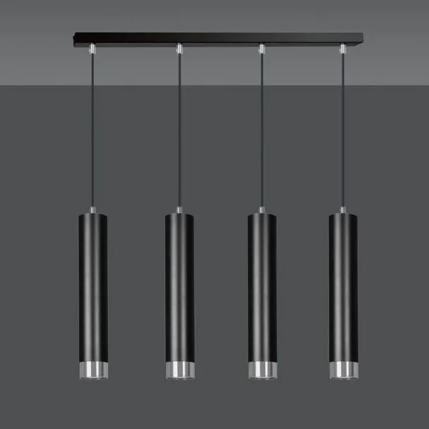 EMIBIG 643/4 LAMPA WISZĄCA KIBO 4 BL/CHROME