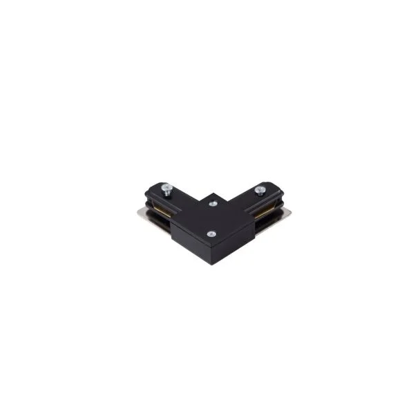 AZZARDO AZ4739 TRACK 1LINE L CONNECTOR BK TECHNICAL COMPONENT BLACK łącznik 1-fazowy