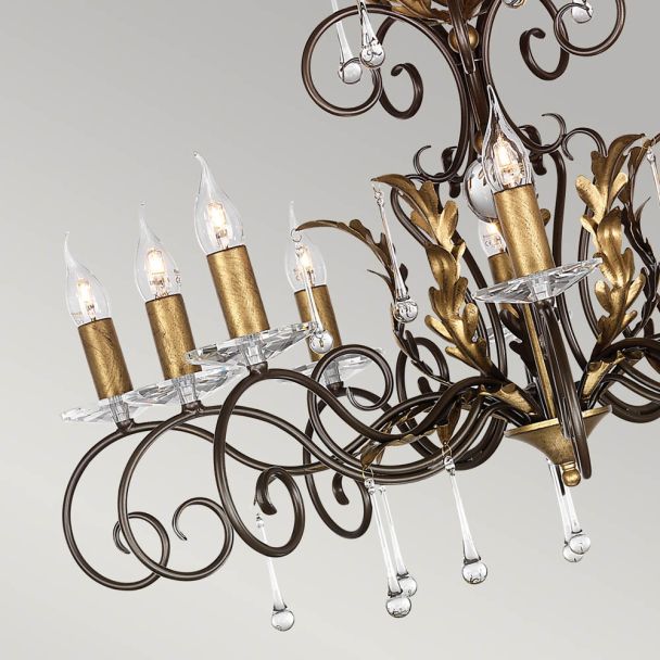 ELSTEAD AMARILLI AML10 BRONZE 10Lt Chandelier