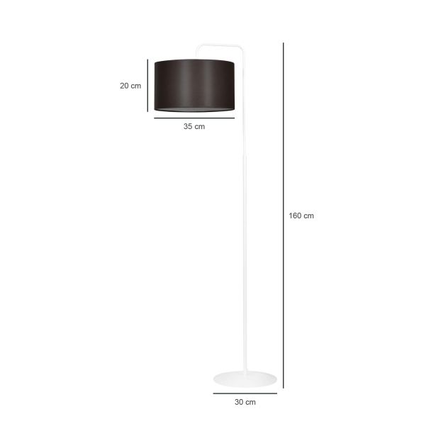 EMIBIG 574/1 LAMPA PODŁOGOWA TRAPO LP1 WH WENGE