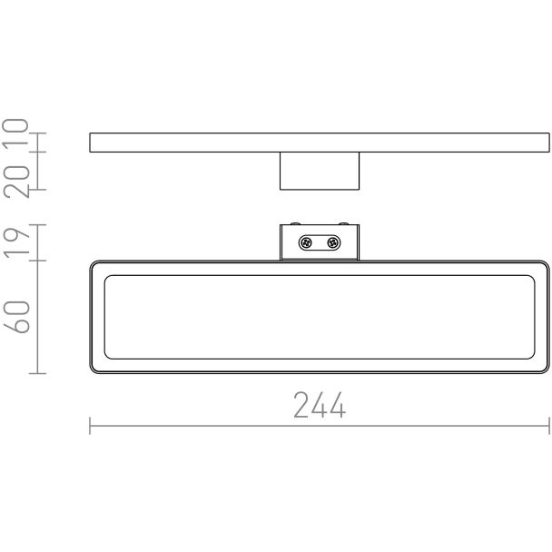 RENDL R12399 SAVOY 24 na szafkę chrom 230V LED 8W IP44 3000K