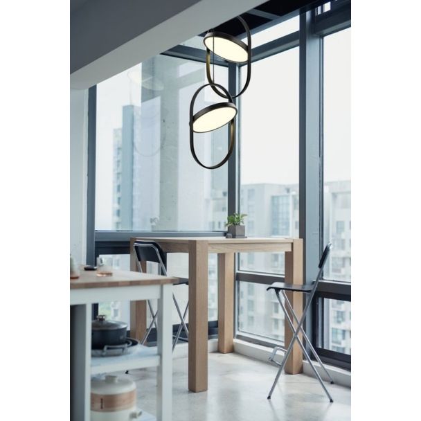 Step into Design 60217A-L Lampa wisząca ELIPSE LED czarna 38 cm