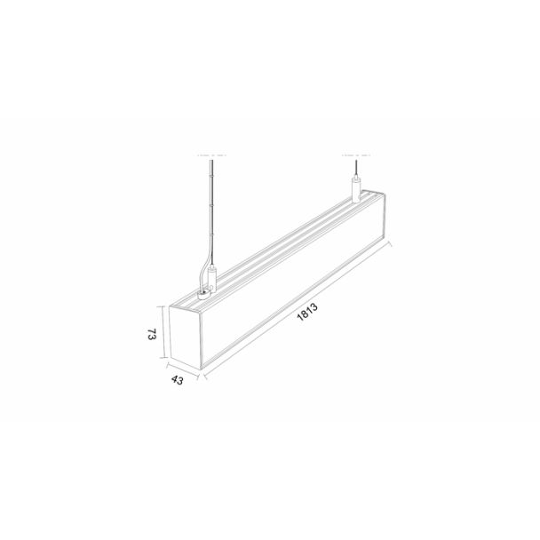 LED LABS 26-0000-01 oprawa wisząca LUMINES Claro biała lak. 4000K 180cm