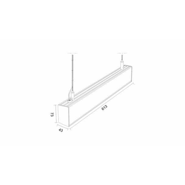 LED LABS 26-0000-02 oprawa wisząca LUMINES Claro biała lak. 4000K 60cm