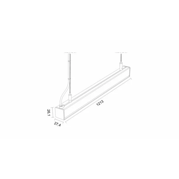LED LABS 26-0000-15 oprawa wisząca LUMINES Dileda srebrna anod. 4000K 120cm
