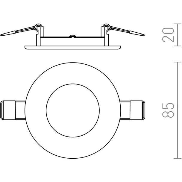 RENDL R12963 SOCORRO R 85 wpuszczana biała 230V LED 3W 3000K