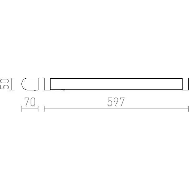 RENDL R12905 TAMPA 60 ścienna bez końcówek biała 230V LED 15W IP44 3000K