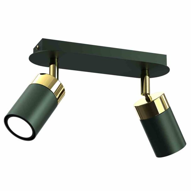 MILAGRO MLP7718 LAMPA SUFITOWA JOKER GREEN/GOLD 2XGU10